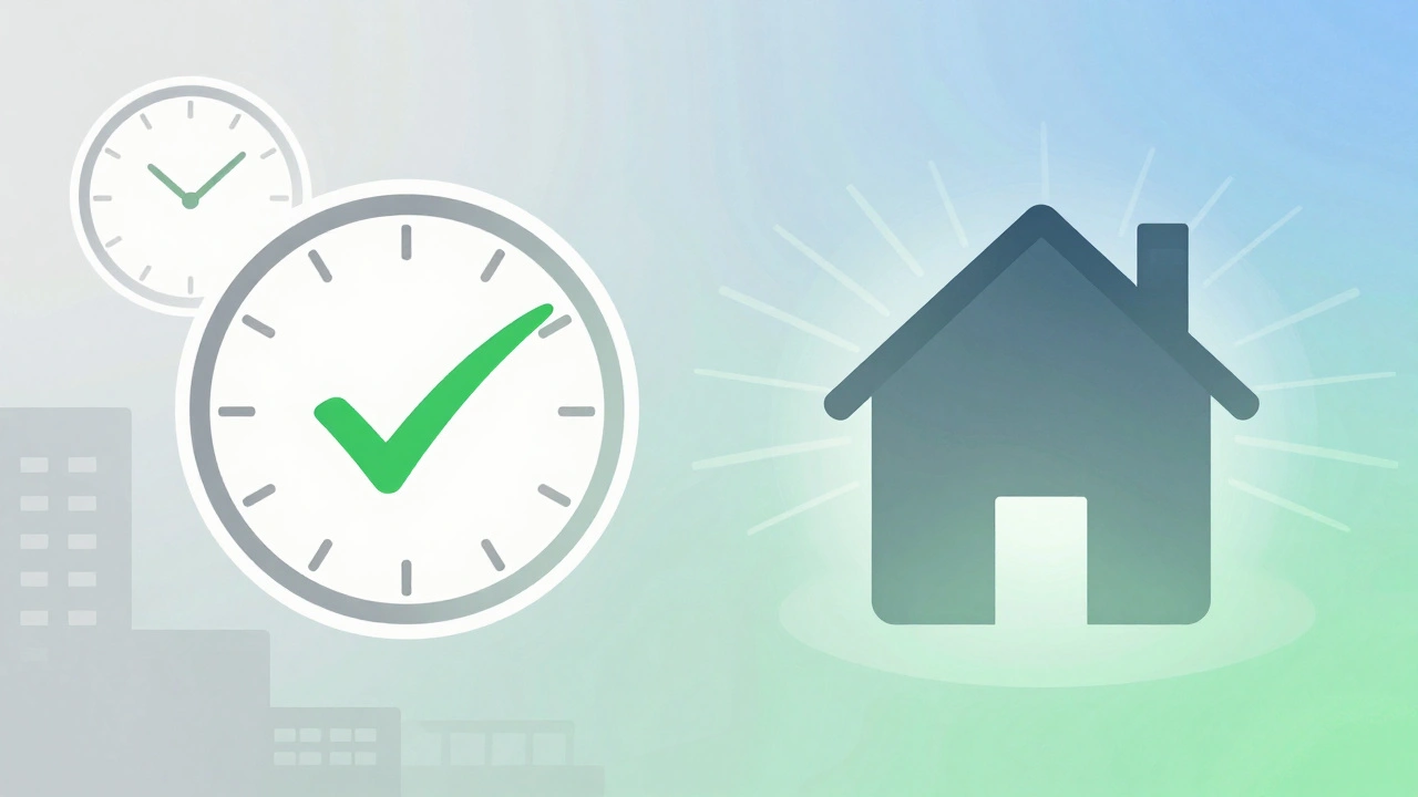 Tijdbesparing huis versus traditionele spa in abstracte illustratie